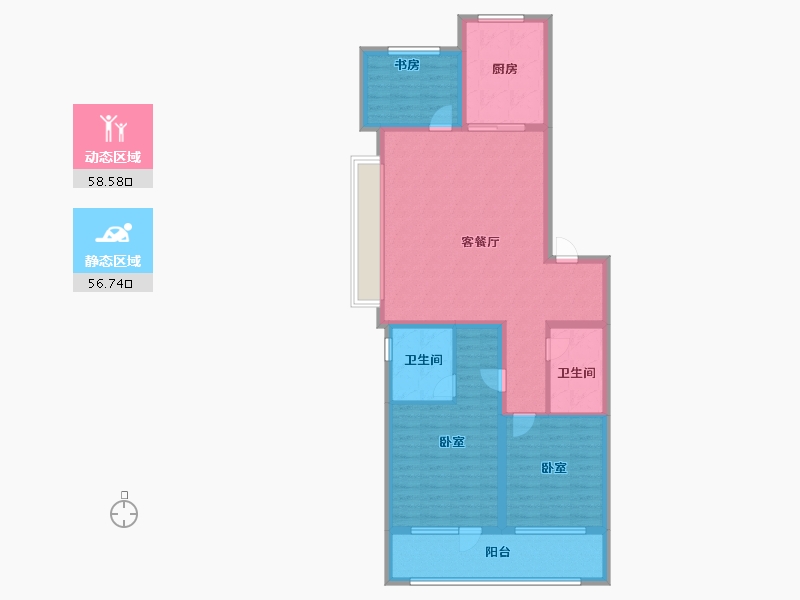 山东省-济宁市-保利时光印象-103.00-户型库-动静分区