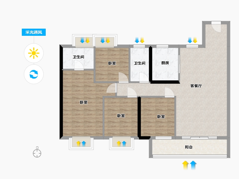 湖北省-武汉市-印江山-102.18-户型库-采光通风