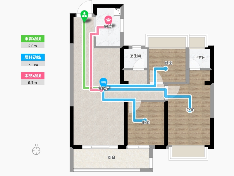 湖北省-武汉市-明想青年汇-82.00-户型库-动静线