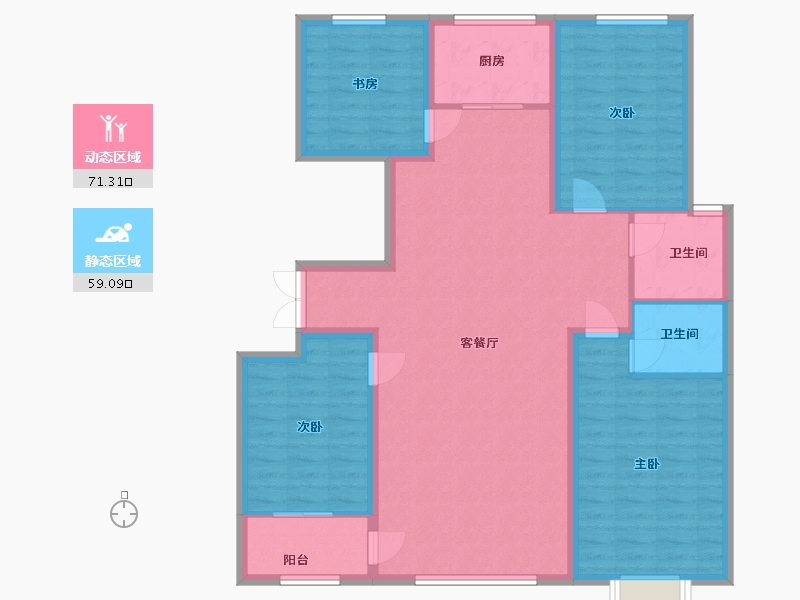 山东省-潍坊市-龙润紫宸华府-118.38-户型库-动静分区