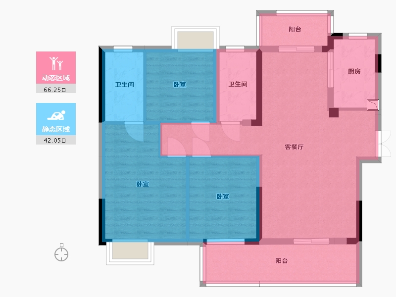 湖北省-宜昌市-一品江山-96.48-户型库-动静分区