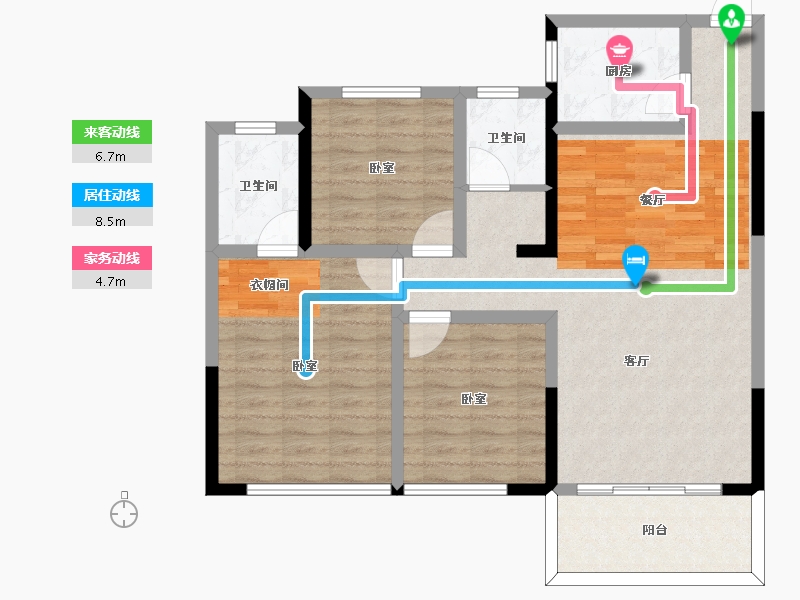 河南省-信阳市-淮上明珠-92.00-户型库-动静线