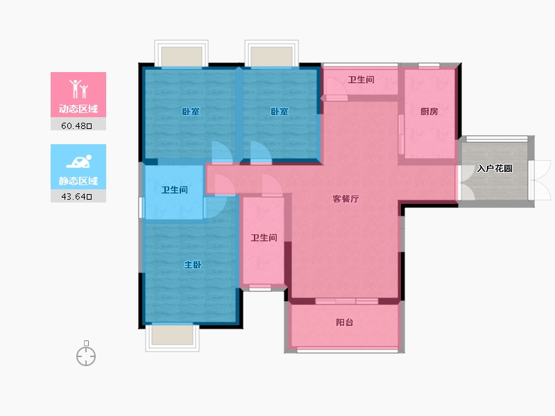 湖北省-宜昌市-领地天屿-97.57-户型库-动静分区