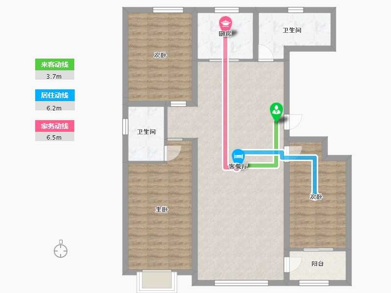 山东省-潍坊市-龙润紫宸华府-100.00-户型库-动静线