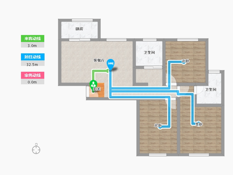 安徽省-宿州市-新都市华庭-91.01-户型库-动静线