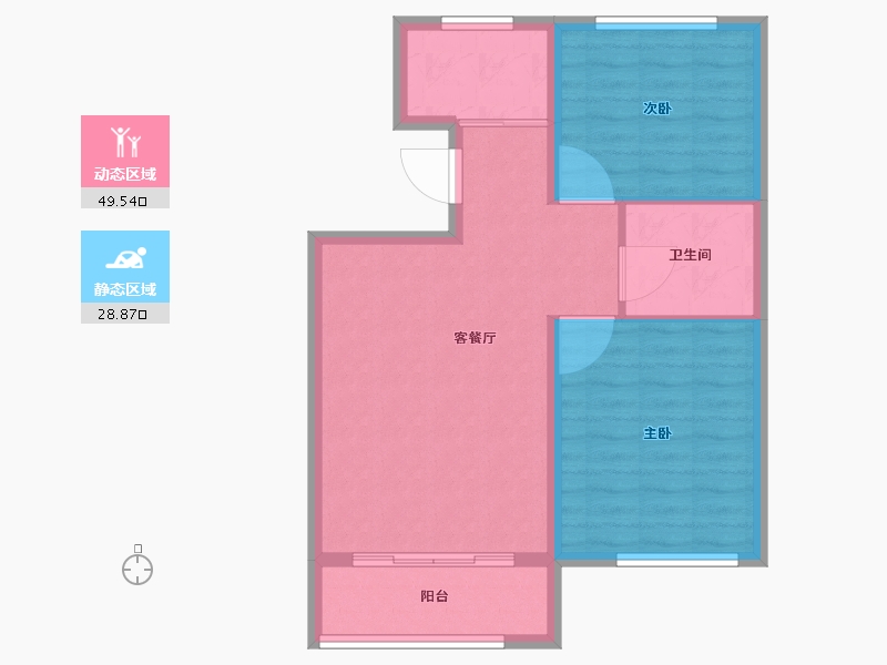 山东省-威海市-名流海岸山庄-70.99-户型库-动静分区