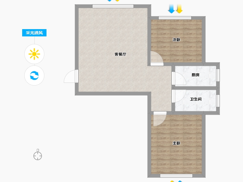 山东省-威海市-名流海岸山庄-74.99-户型库-采光通风