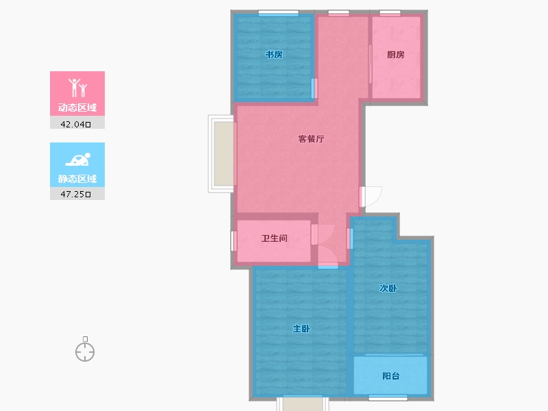 山东省-潍坊市-龙润紫宸华府-79.20-户型库-动静分区