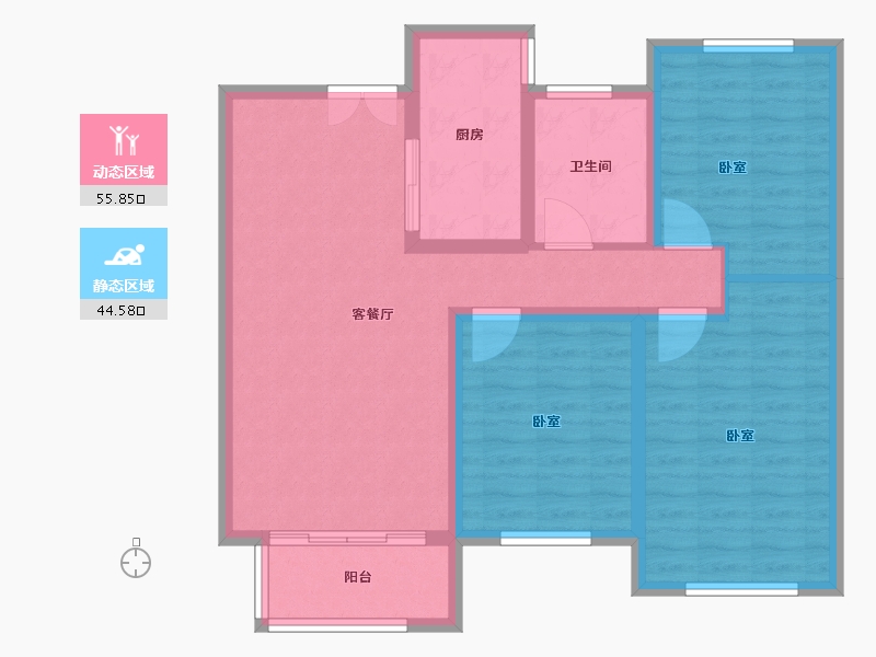 河南省-驻马店市-遂平置地上林苑-90.00-户型库-动静分区