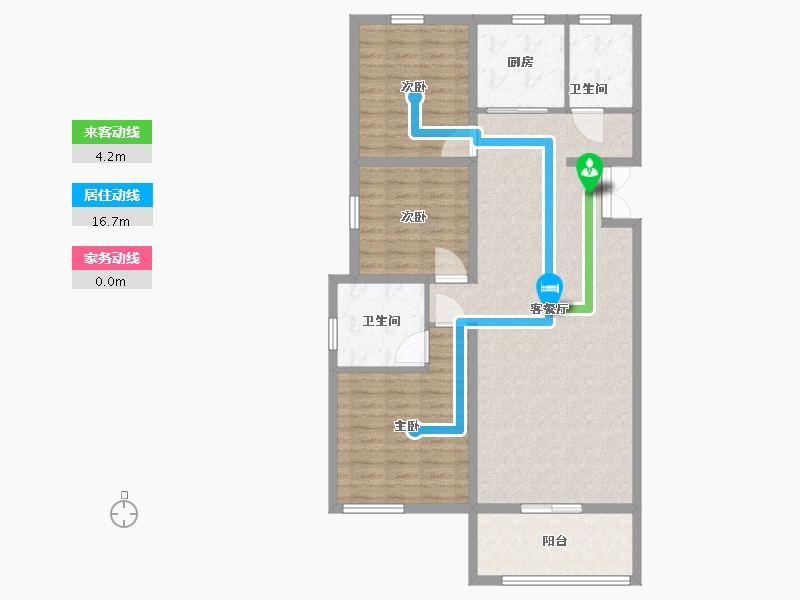 山东省-临沂市-儒辰·掌舵东岸-107.00-户型库-动静线