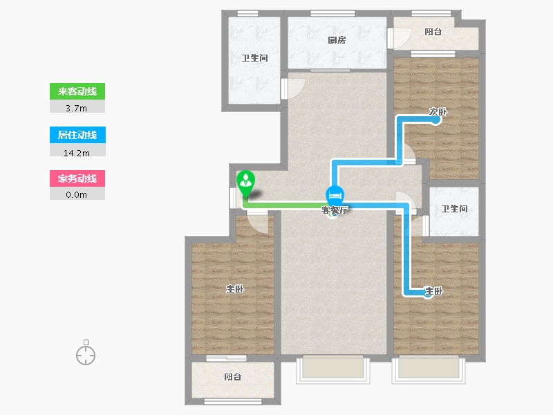 山东省-潍坊市-嘉友铭园-113.70-户型库-动静线