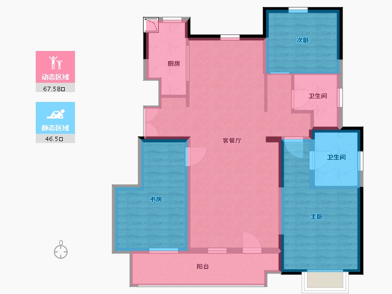 山东省-临沂市-世樾城-102.00-户型库-动静分区