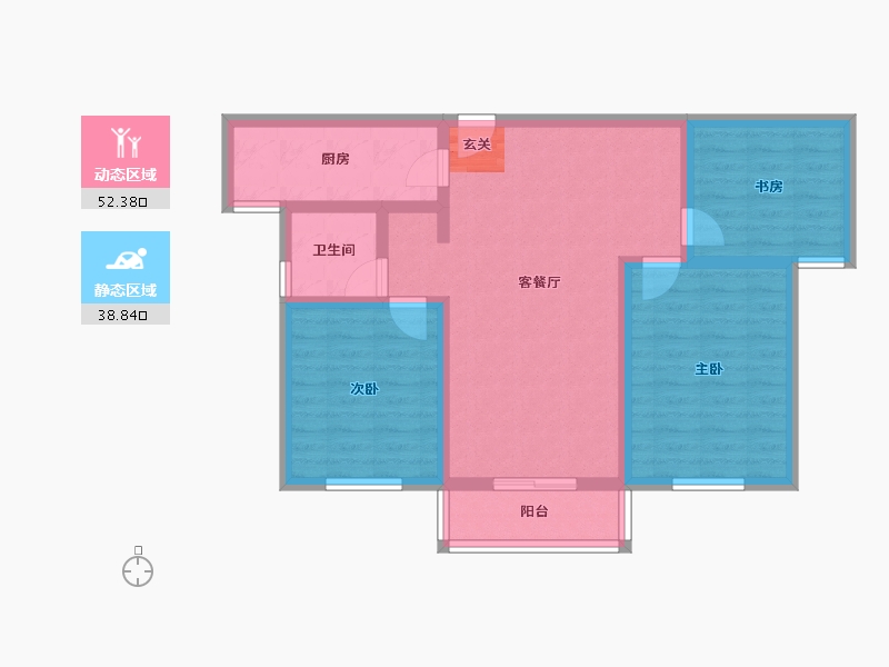 安徽省-宿州市-新都市华庭-80.81-户型库-动静分区