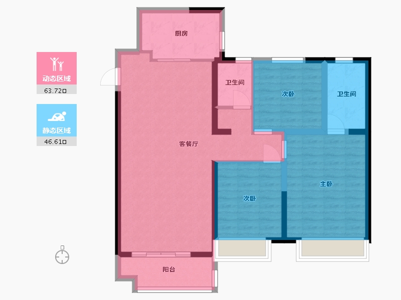 山东省-潍坊市-金科礼悦东方-99.20-户型库-动静分区