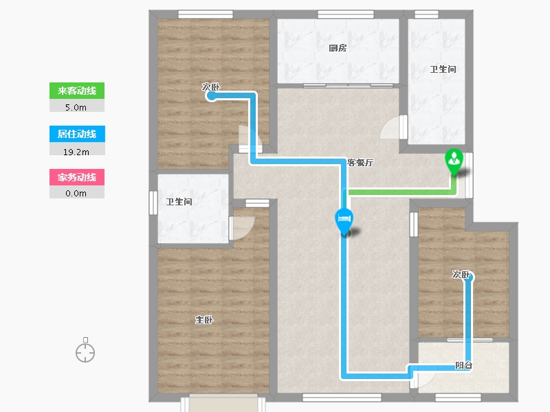 山东省-潍坊市-龙润紫宸华府-106.40-户型库-动静线