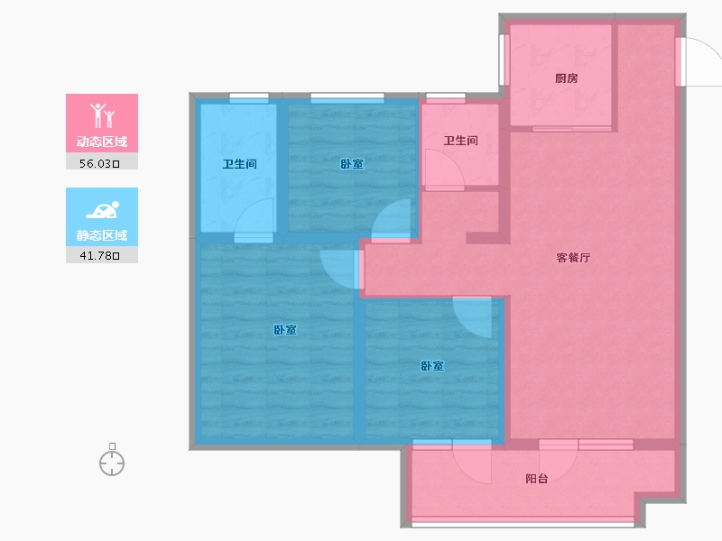 山东省-烟台市-力高清悦华府-87.00-户型库-动静分区