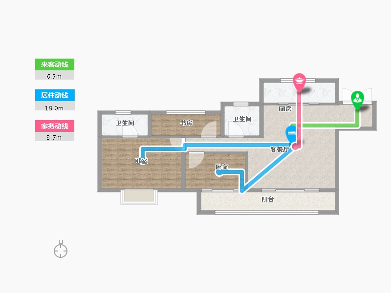 山东省-济宁市-济宁吾悦广场吾悦首府-98.01-户型库-动静线