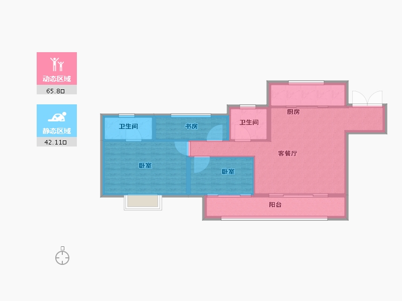 山东省-济宁市-济宁吾悦广场吾悦首府-98.01-户型库-动静分区