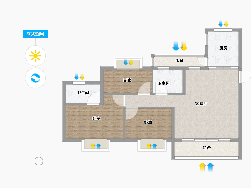 山东省-济宁市-济宁恒大悦珑湾-100.01-户型库-采光通风