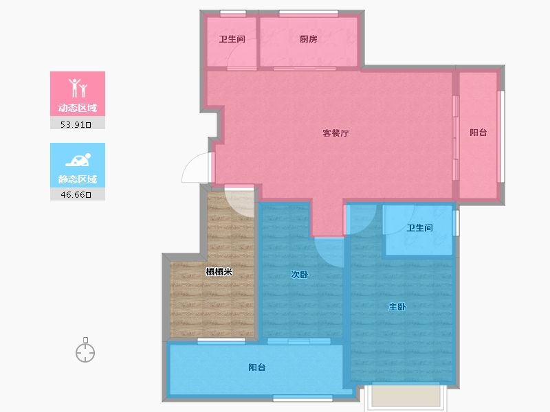 山东省-威海市-山能伴山首府-102.00-户型库-动静分区