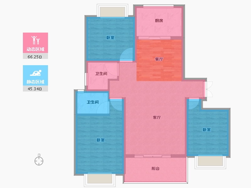 河南省-信阳市-东岸雅居-101.01-户型库-动静分区