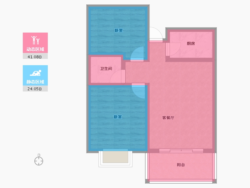 湖北省-十堰市-宏锦天地-57.41-户型库-动静分区