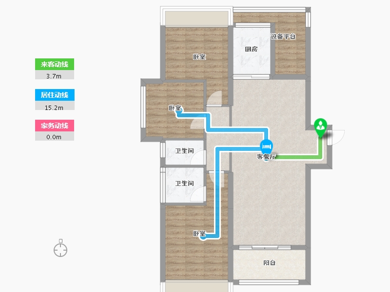 湖北省-十堰市-楚天都市熙园-96.80-户型库-动静线