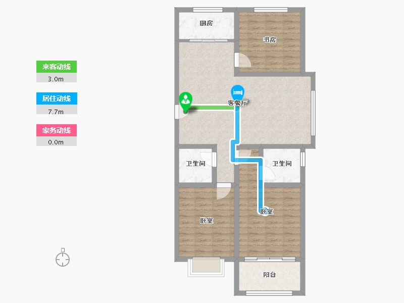 山东省-济宁市-惠民泽缘名府-90.00-户型库-动静线