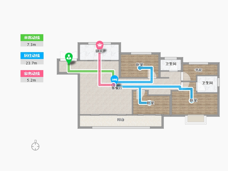 山东省-济宁市-济宁吾悦广场吾悦首府-114.01-户型库-动静线