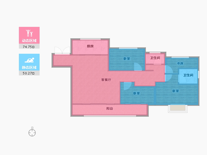 山东省-济宁市-济宁吾悦广场吾悦首府-114.01-户型库-动静分区