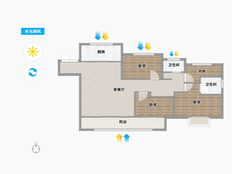 山东省-济宁市-济宁吾悦广场吾悦首府-114.01-户型库-采光通风