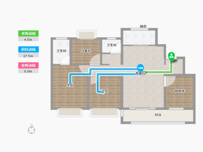 山东省-威海市-山能伴山首府-121.99-户型库-动静线