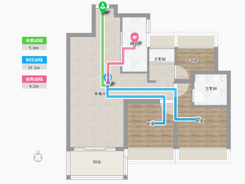 湖北省-十堰市-大家十里桃源-78.00-户型库-动静线