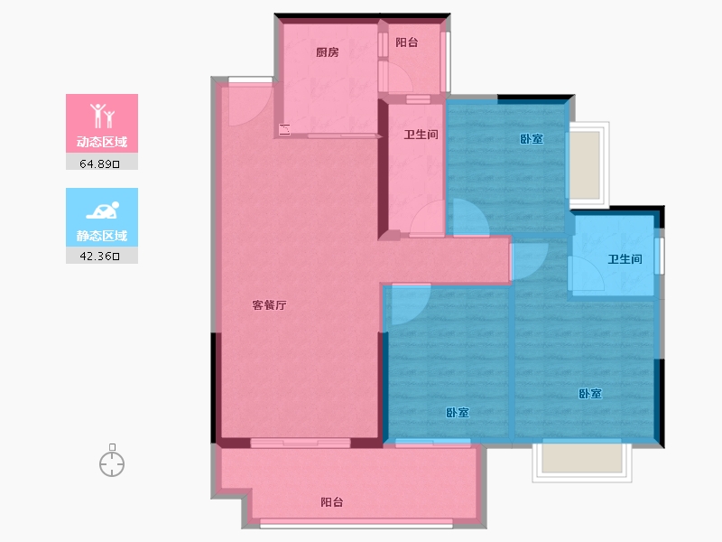 湖北省-荆州市-万森国际广场-97.00-户型库-动静分区