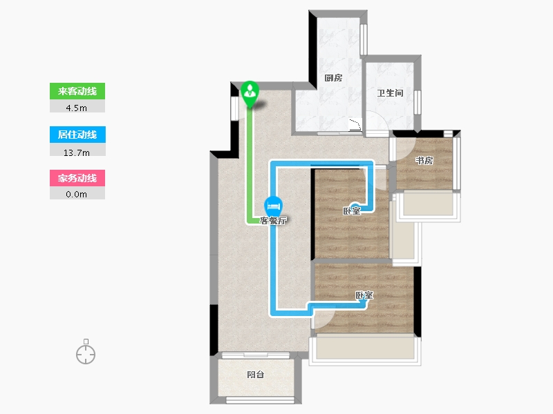 广东省-广州市-天健云山府-60.82-户型库-动静线