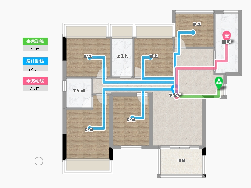 广东省-江门市-缤纷汇广场-92.00-户型库-动静线