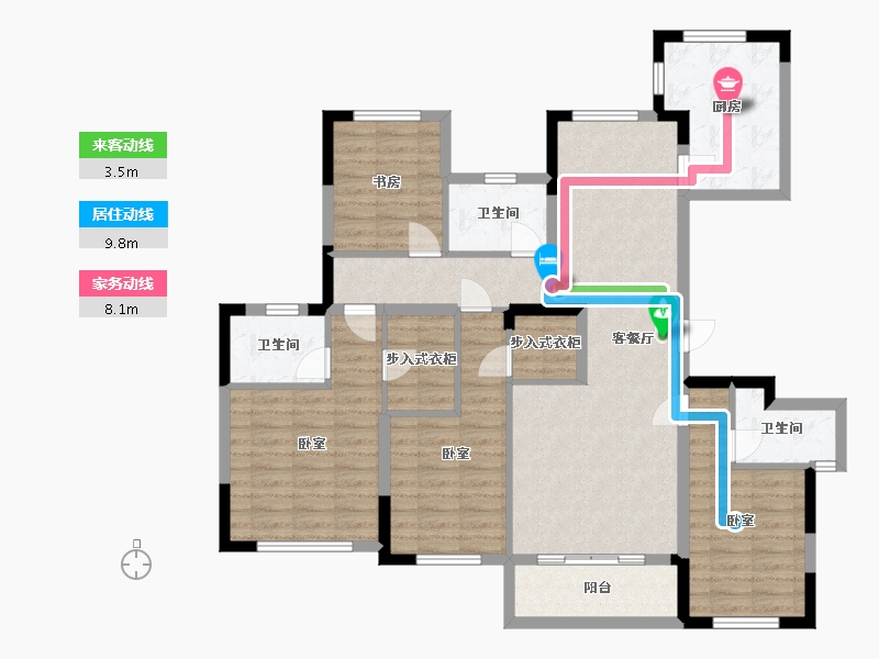 湖北省-武汉市-中城新时代-114.00-户型库-动静线