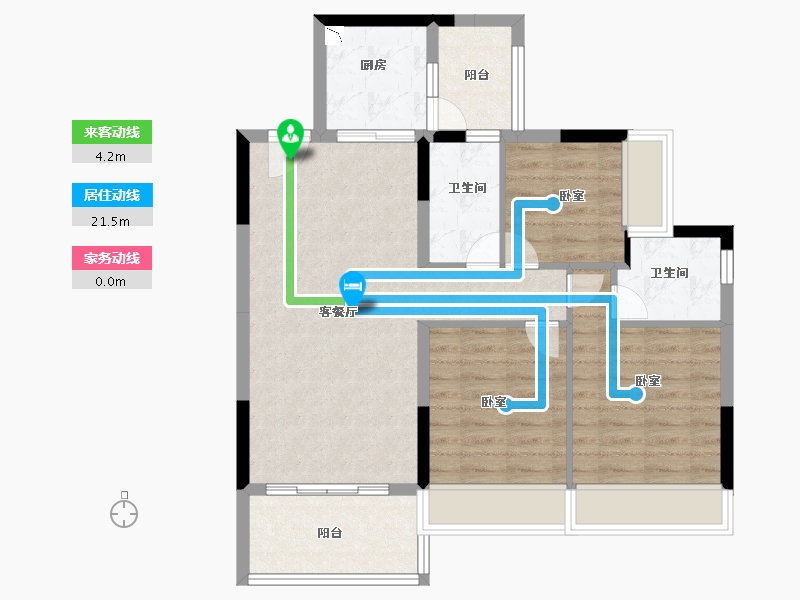 广东省-广州市-广州碧桂园樾时光-80.00-户型库-动静线