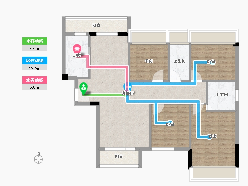 广东省-江门市-缤纷汇广场-88.34-户型库-动静线