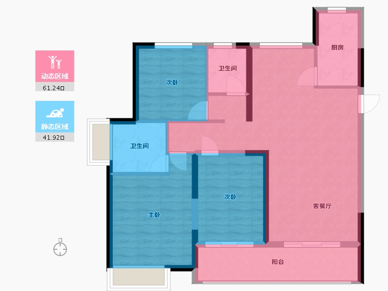 安徽省-蚌埠市-柏庄香府-93.08-户型库-动静分区