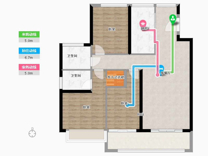 湖北省-武汉市-融侨滨江城-104.00-户型库-动静线