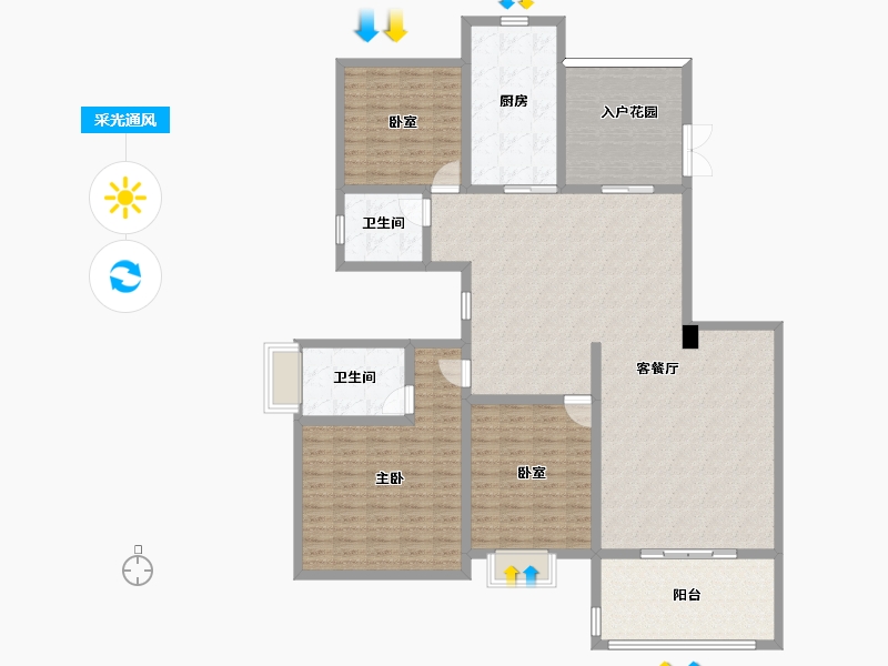 广东省-惠州市-方直君御-157.94-户型库-采光通风