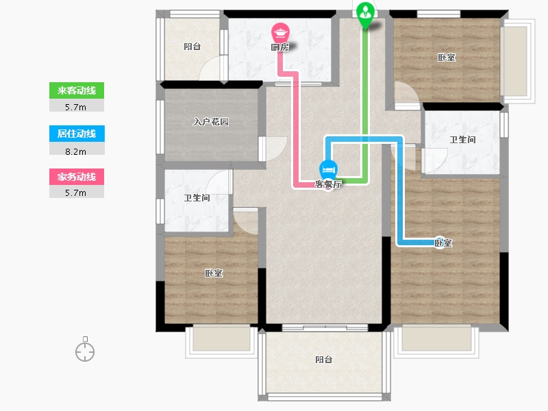 广东省-佛山市-中惠璧珑湾-102.23-户型库-动静线