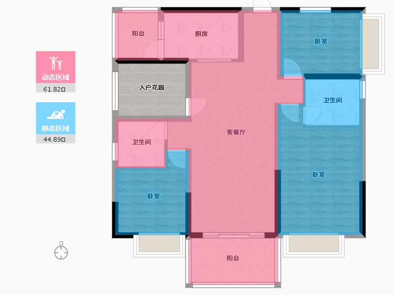 广东省-佛山市-中惠璧珑湾-102.23-户型库-动静分区