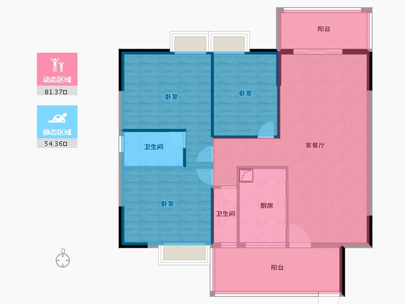 广东省-湛江市-建实碧绿花园-124.18-户型库-动静分区