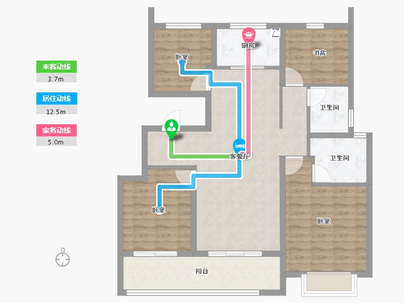 浙江省-宁波市-慈城金茂逸墅-97.04-户型库-动静线