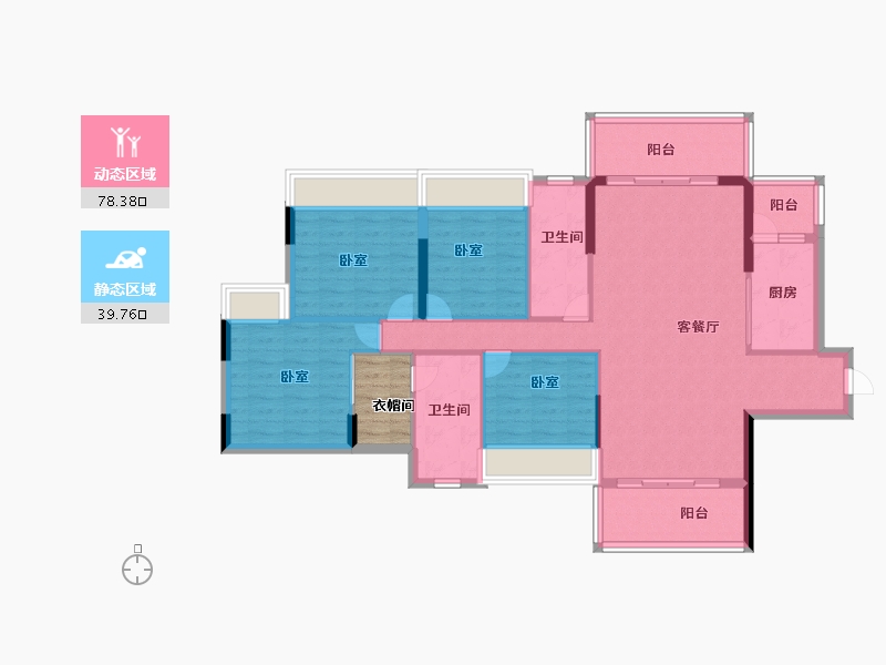 广东省-江门市-开平国汇豪庭-110.00-户型库-动静分区