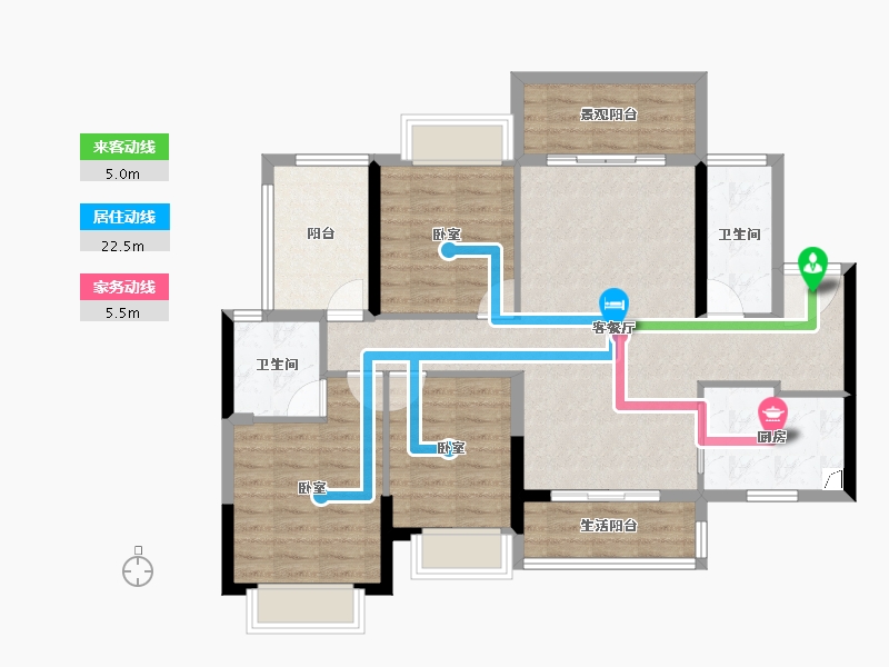 广东省-湛江市-湛江爱琴海国际广场-99.05-户型库-动静线