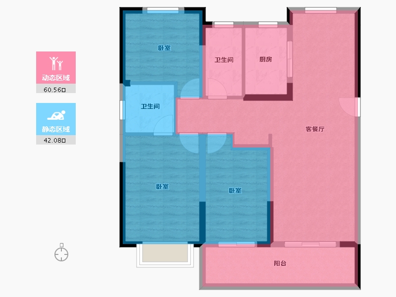 湖北省-武汉市-中建中法之星-91.88-户型库-动静分区