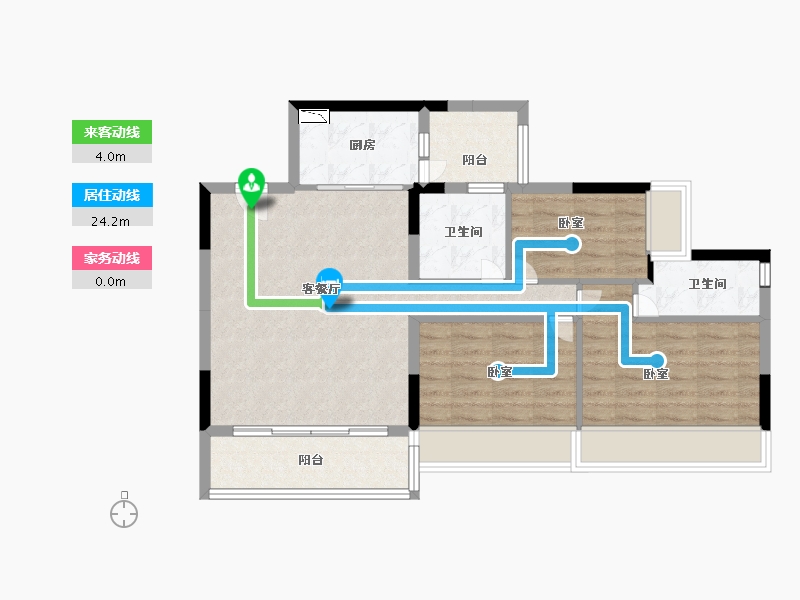 广东省-广州市-广州碧桂园樾时光-80.00-户型库-动静线